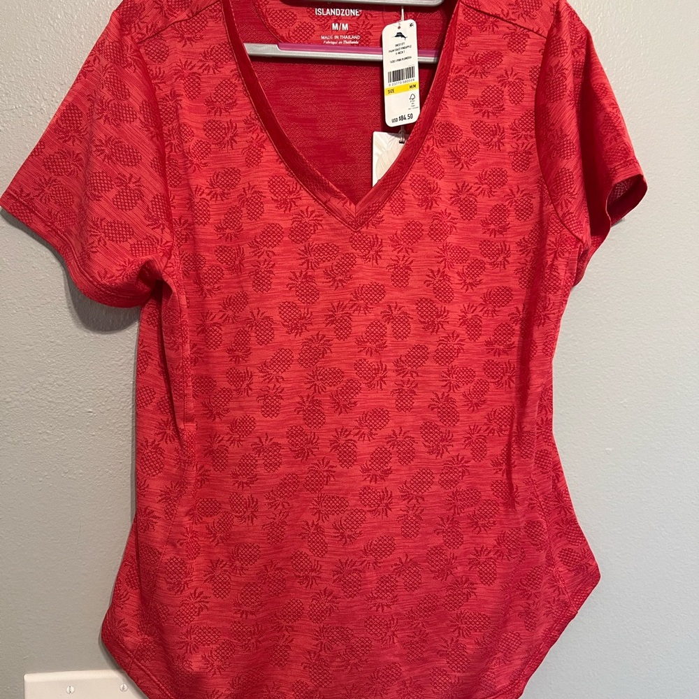 Tommy Bahama Island Zone Red Pineapple Short Sleeve Tee